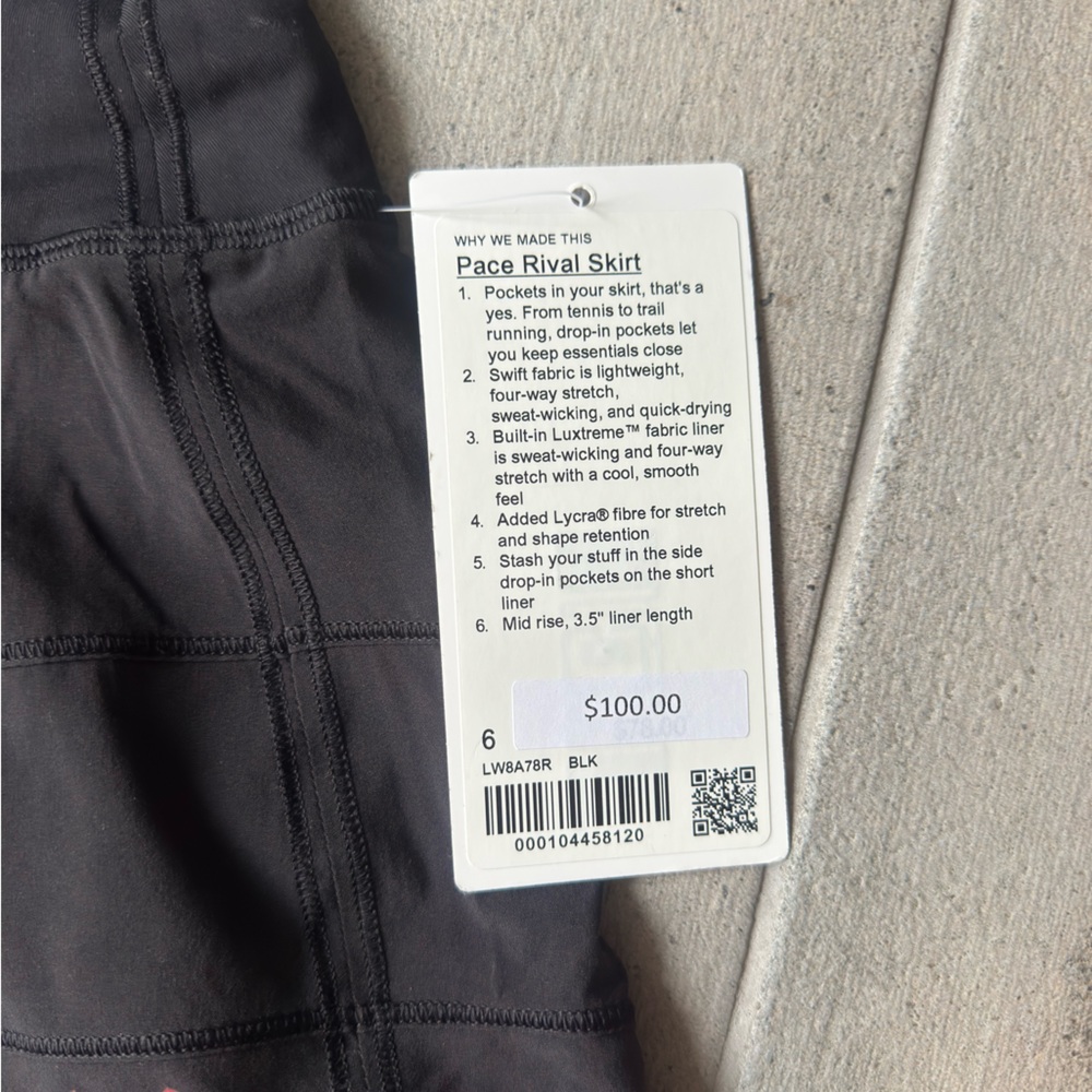 NWT Lululemon University of Alabama Pace rival Skirt - Picture 2 of 2